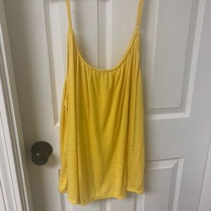 Yellow loose fitted tank plus size